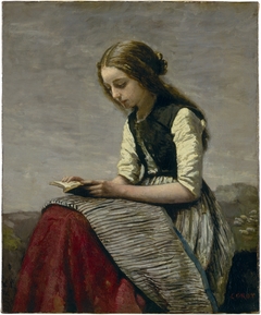 La Petite Liseuse by Jean-Baptiste-Camille Corot