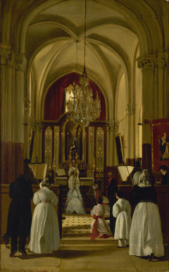 La première communion de Léopoldine à Fourqueux, le 8 septembre 1836 by Auguste de Châtillon