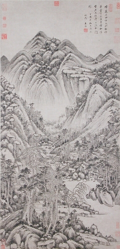 Landscape in the style of Huang Gongwang by Wang Jian