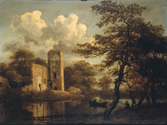 Landscape with a Ruined Castle by Meindert Hobbema
