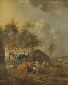Landscape with Animals by Monogrammist IL schilder