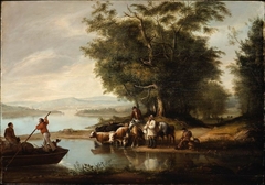 Landscape with Cows by Alvan Fisher