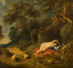 Landscape with Diana Resting by Frans Wouters