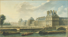 Le Palais des Tuileries, vu du quai d'Orsay by Nicolas-Jean-Baptiste Raguenet