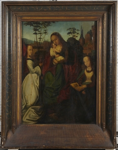 Madonna and Child, with Two Saints by Master of Frankfurt
