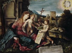 Madonna with Child and the Young St. John by Moretto da Brescia
