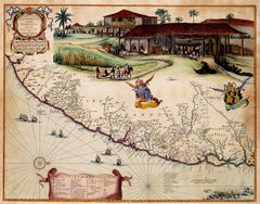 Map of Paranambucae by Joan Blaeu