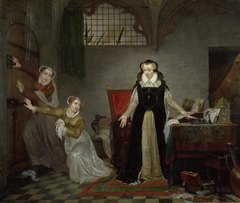 Marie Stuart, reine d'Écosse et prétendant au trône d'Angleterre, au moment où l'on vient la chercher pour aller à la mort by Philippe-Jacques van Bree