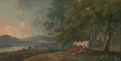 Morning: Landscape with Cattle by George Barret