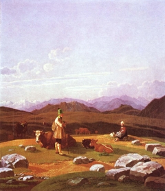 Mountain landscape by Wilhelm von Kobell