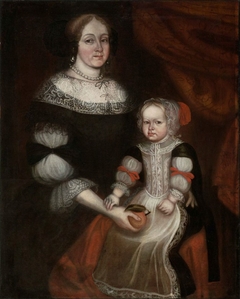 Mrs. Richard Patteshall (Martha Woody) and Child by Thomas Smith