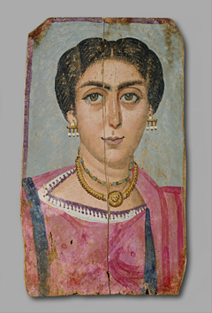 Mummy Portrait- Woman with Necklace by Anonymous