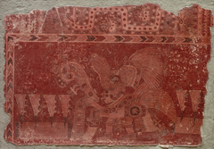 Mural Fragment with Elite Male and Maguey Cactus Leaves by Anonymous