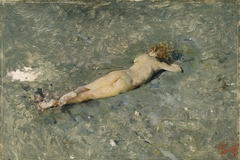Nude Boy on the Beach at Portici by Marià Fortuny