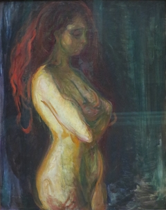 Nude in Profile towards the Right by Edvard Munch