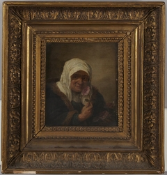 Old Lady with Rose by David Teniers the Younger