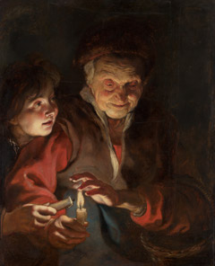 Old woman and boy with candles by Peter Paul Rubens