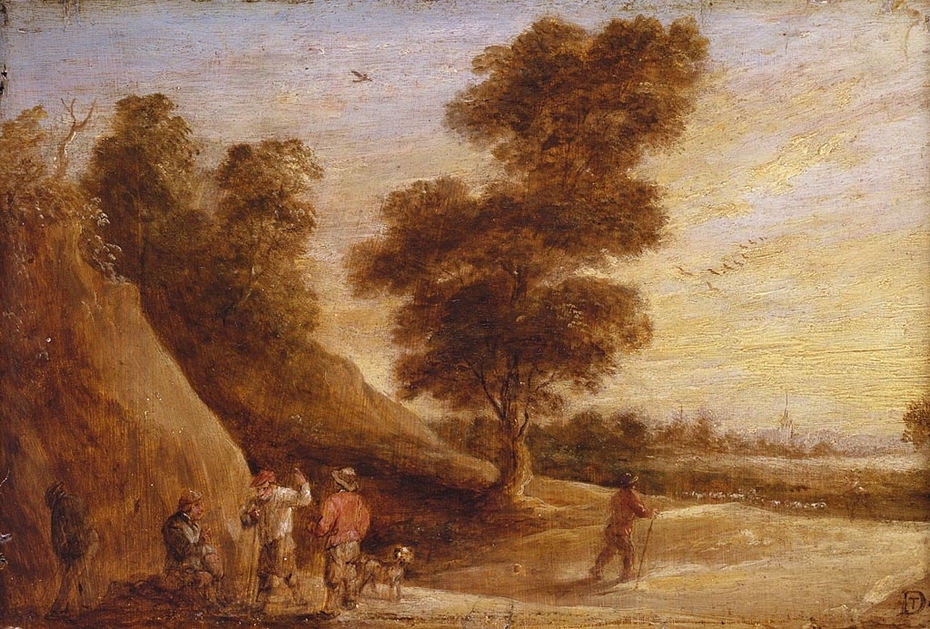 Peasants Talking in a Landscape