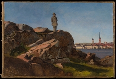 Peter Christian Skovgaard on a Rock on Kungsholmen, Stockholm by Frederik Christian Lund