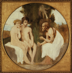 Philétas instruisant Daphnis et Chloé by Jules-Élie Delaunay