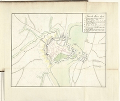 Plattegrond van Menen, 1708 by Samuel Du Ry de Champdoré