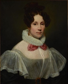 Portrait de femme en pelisse blanche by Hendrik Scheffer