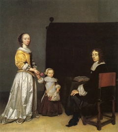 Portrait of a Family in an Interior by Caspar Netscher