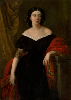 Portrait of a Woman in an Evening Gown by Carl Rahl