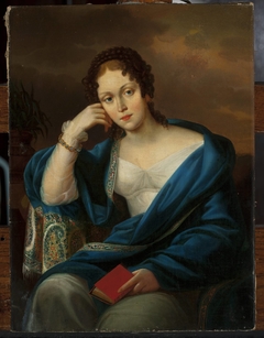 Portrait of a woman by Józef Oleszkiewicz