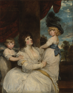 Portrait of Jane, Countess of Harrington, with her Sons, the Viscount Petersham and the Honorable Lincoln Stanhope by Joshua Reynolds