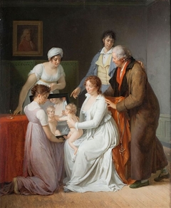 Portrait of the Artist's Family by Jacques Augustin Catherine Pajou