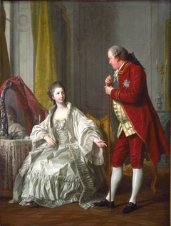 Portrait of the Marquis de Marigny and his Wife, Marie-Francoise Constance Julie Filleul by Louis-Michel van Loo