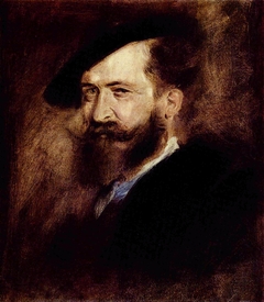Portrait of Wilhelm Busch by Franz von Lenbach