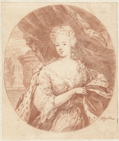 Portret van een onbekende dame, zittend by Godfried Schalcken