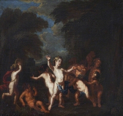 Putti celebrating with Music (after Van Dyck) by Anonymous