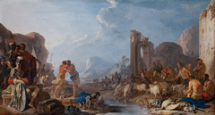 Reconciliation of Jacob with Esau by Johann Heinrich Schönfeld