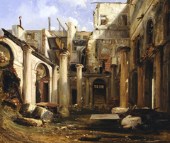Ruines du Théâtre-Italien après l’incendie de 1838