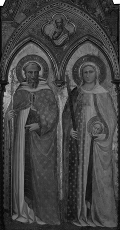 Saint Benedict and Saint Lucilla (above: Saint Daniel)