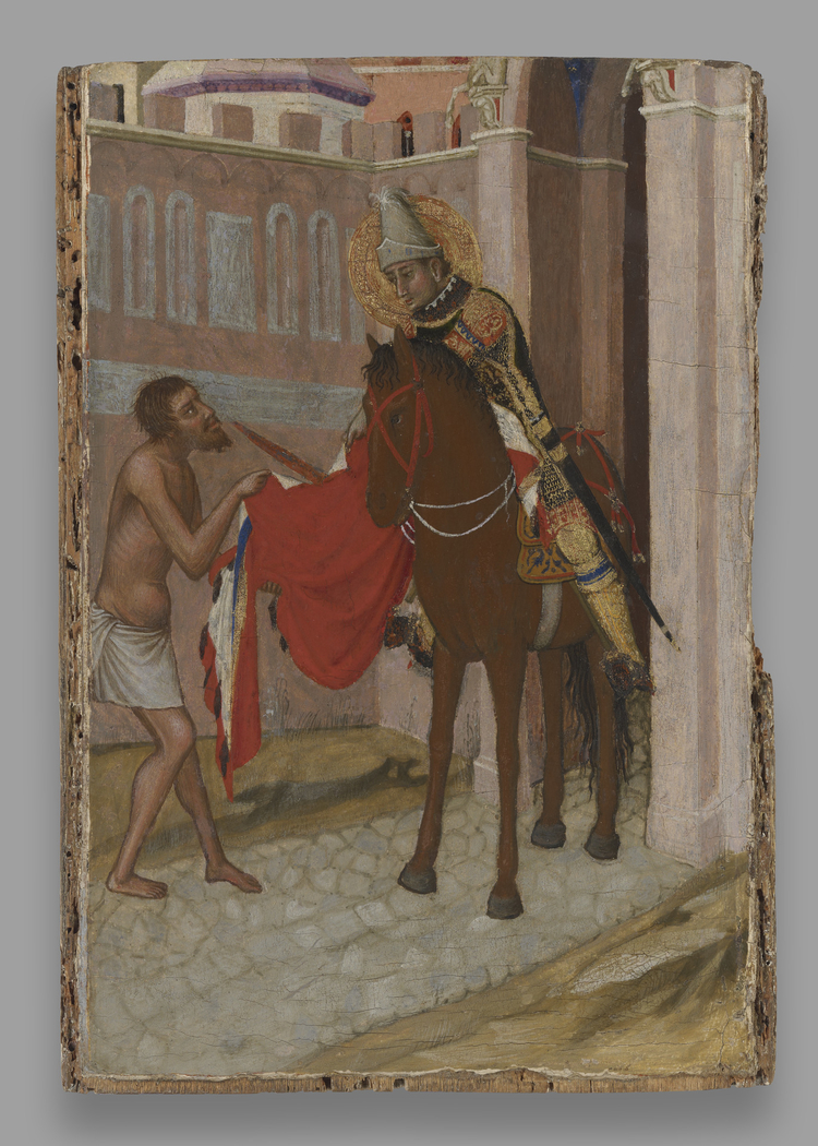 Saint Martin of Tours Dividing His Cloak with a Beggar