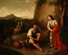 San Francisco dando su capa a un pobre by Zacarías González Velázquez