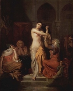Scene of the harem, Moorish woman in bath