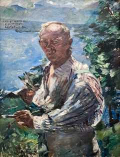 Self-portrait at Walchensee by Lovis Corinth