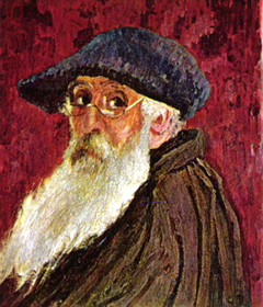 Self-Portrait with Beret and Spectacles by Camille Pissarro