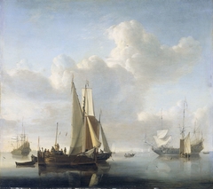 Ships near the Coast by Willem van de Velde II