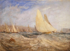 Sketch for ‘East Cowes Castle, the Regatta Beating to Windward’ No. 2 by J. M. W. Turner