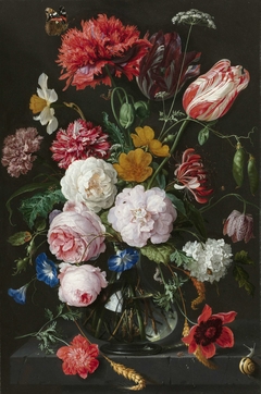 Still Life with Flowers in a Glass Vase by Jan Davidsz. de Heem