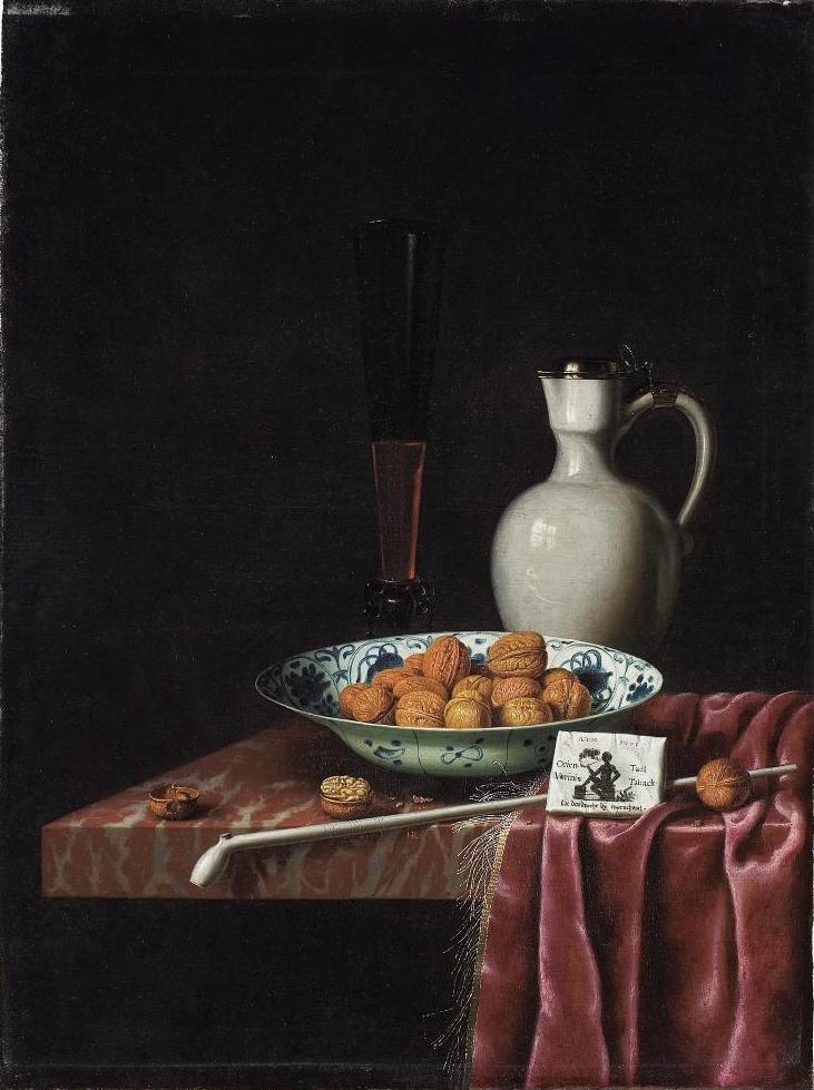Still Life with Walnuts, Tobacco and Wine