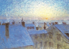 Sunrise over the Rooftops. Motif from Stockholm by Eugène Jansson