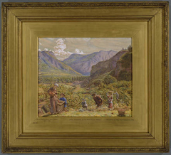 The Apple Harvest, Valley of The Rhine, Ragaz by William Holman Hunt