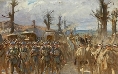 The Arrival of American Troops at the Front; First Study for the Arrival of American Troops at the Front